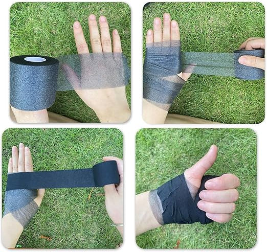 Athletic Sports Tape 5-Pack, Black Strong Adhesive Tape