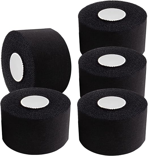 Athletic Sports Tape 5-Pack, Black Strong Adhesive Tape